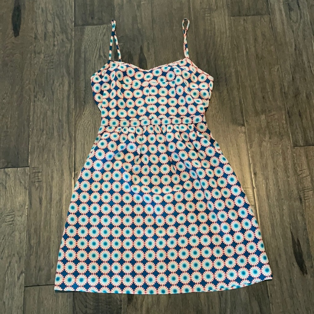 J. Crew Sun Dress - Pink and Turquoise - like new!